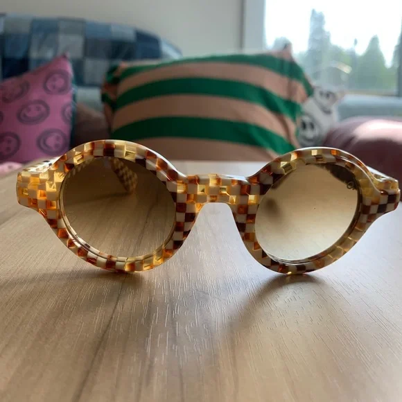 ETNIA BARCELONA EINSTEIN SUNGLASSES Checkered Chess NWOT $345 RARE - Picture 6 of 11